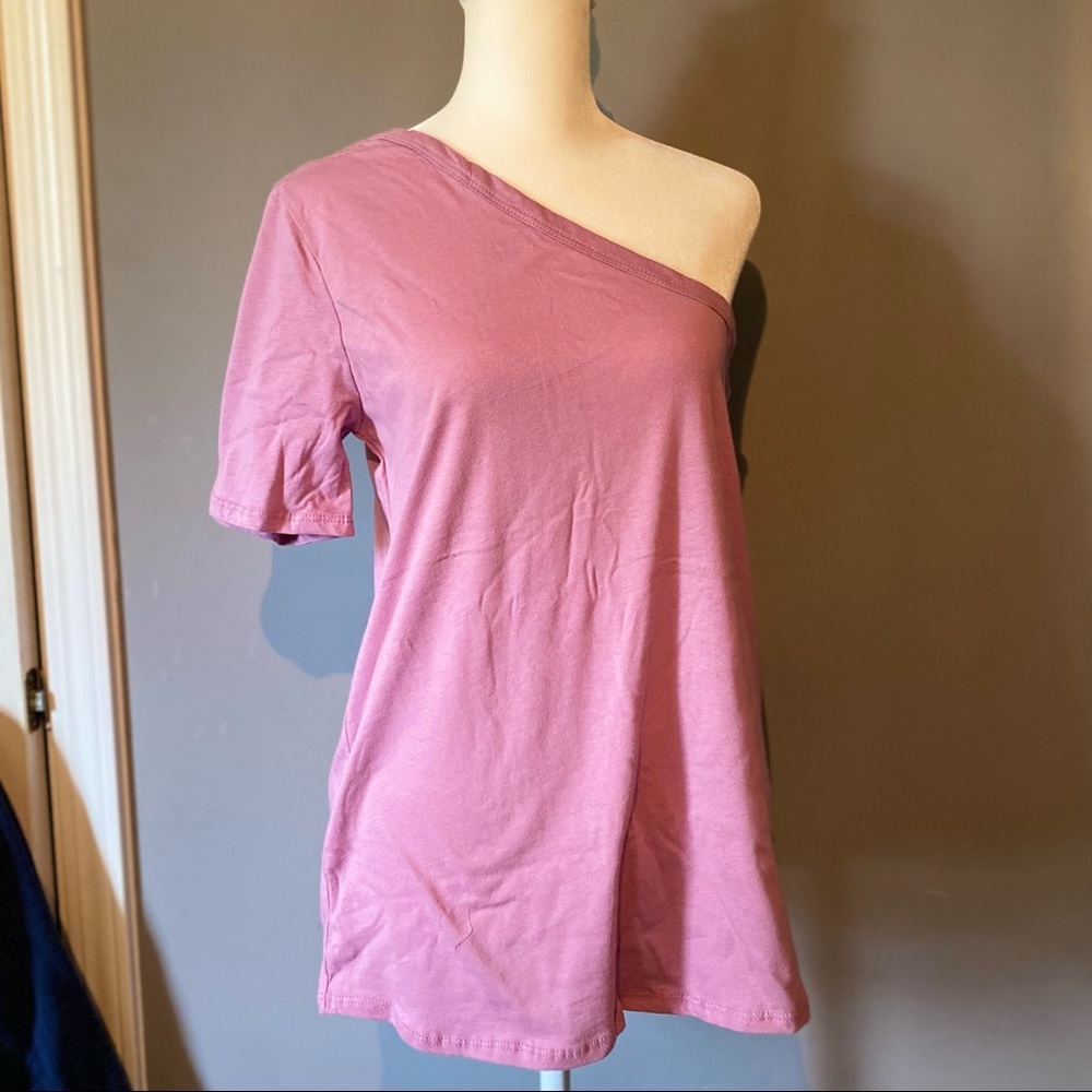 Bibi pink one shoulder tee